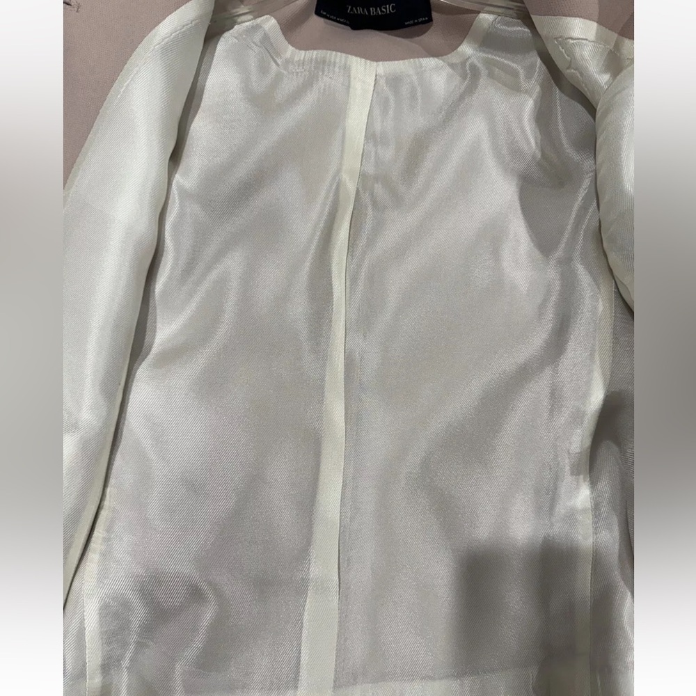Zara Basic Light Pink Blush Blazer Jacket Ruffle … - image 8
